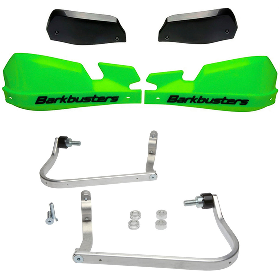 CUBRE PUÑOS ALUMINIO BMW F 650 GS 08-12 - F 650 GS TWIN - F 800 GS 08-12 - R 1200 GS ADVENTURE 06-12 - TRIUMPH TIGER 1050 - VERDE/NEGRO [INCLUYE PLASTICOS VPS] - BARKBUSTERS