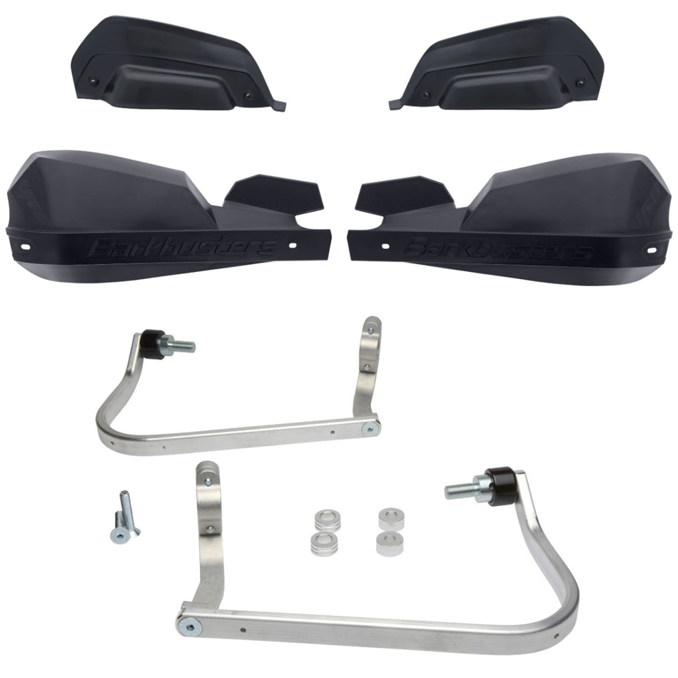CUBRE PUÑOS ALUMINIO BMW F 650 GS 08-12 - F 650 GS TWIN - F 800 GS 08-12 - R 1200 GS ADVENTURE 06-12 - TRIUMPH TIGER 1050 - NEGRO/NEGRO [INCLUYE PLASTICOS VPS] - BARKBUSTERS