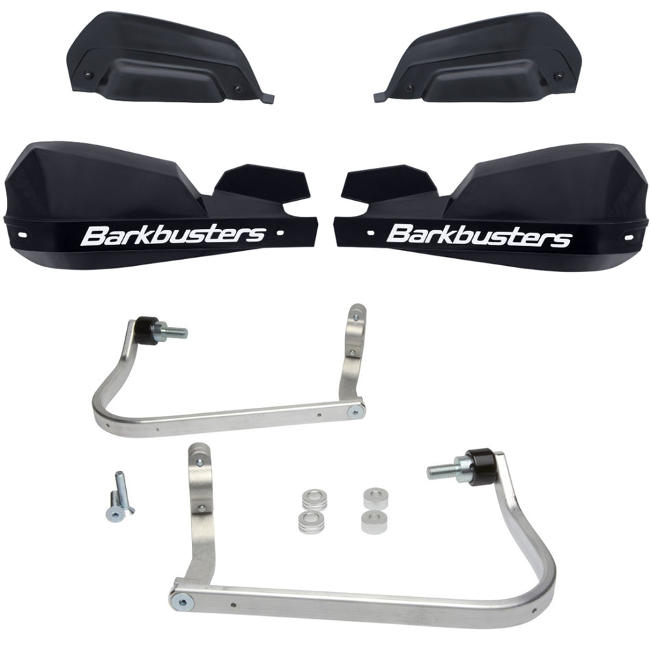 CUBRE PUÑOS ALUMINIO BMW F 650 GS 08-12 - F 650 GS TWIN - F 800 GS 08-12 - R 1200 GS ADVENTURE 06-12 - TRIUMPH TIGER 1050 - NEGRO/BLANCO [INCLUYE PLASTICOS VPS] - BARKBUSTERS