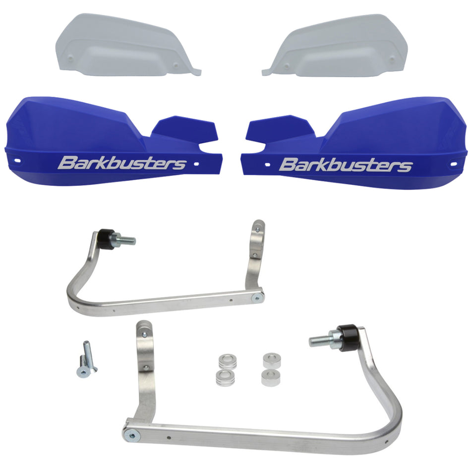 CUBRE PUÑOS ALUMINIO BMW F 650 GS 08-12 - F 650 GS TWIN - F 800 GS 08-12 - R 1200 GS ADVENTURE 06-12 - TRIUMPH TIGER 1050 - AZUL/BLANCO [INCLUYE PLASTICOS VPS] - BARKBUSTERS
