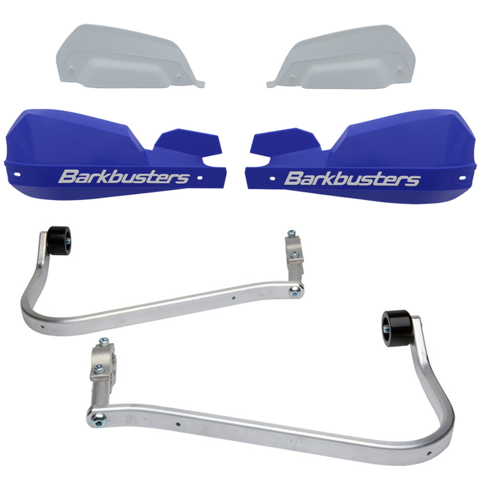 CUBRE PUÑOS ALUMINIO KAWASAKI VERSYS 650 06-25 - AZUL/BLANCO (INCLUYE PLASTICOS VPS) - BARKBUSTERS