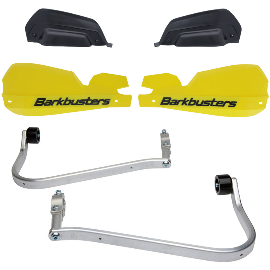 CUBRE PUÑOS ALUMINIO KAWASAKI VERSYS 650 06-25 - AMARILLO/NEGRO (INCLUYE PLASTICOS VPS) - BARKBUSTERS