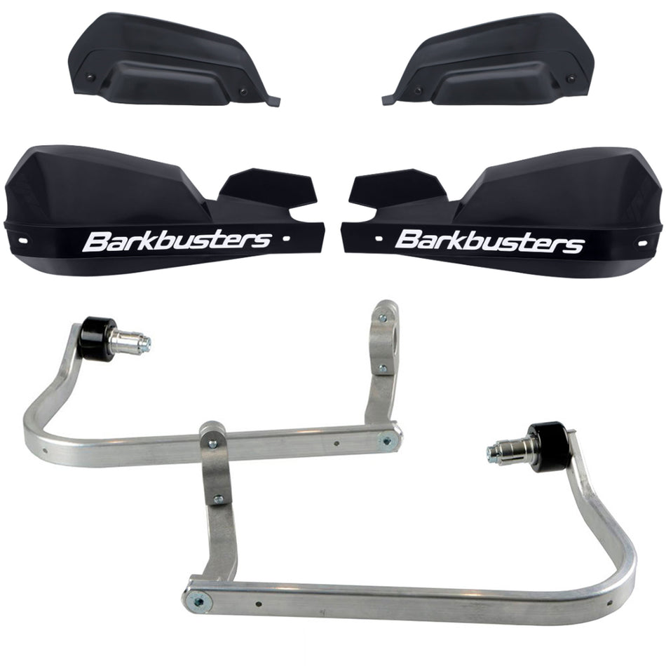 CUBRE PUÑOS ALUMINIO KAWASAKI VERSYS-X 250 - VERSYS-X 300 - NEGRO/BLANCO (INCLUYE PLASTICOS VPS) - BARKBUSTERS