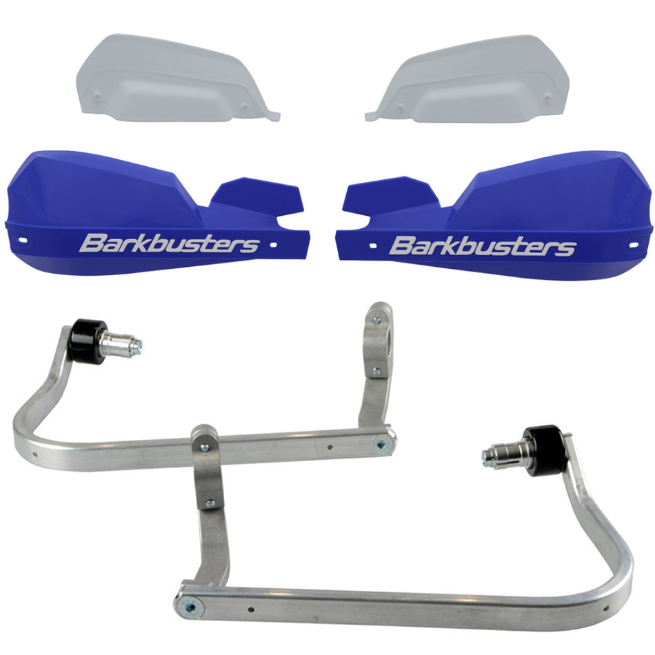 CUBRE PUÑOS ALUMINIO KAWASAKI VERSYS-X 250 - VERSYS-X 300 - AZUL/BLANCO (INCLUYE PLASTICOS VPS) - BARKBUSTERS