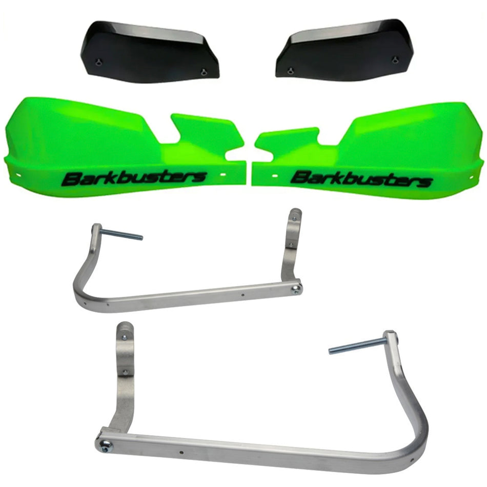 CUBRE PUÑOS ALUMINIO BMW F 700 GS 13-15 - F 800 GS 13-15 - F 800 GS ADVENTURE 14-15 - YAMAHA XT 1200Z SUPER TENERE 10-13 - VERDE/NEGRO (INCLUYE PLASTICOS VPS) - BARKBUSTERS