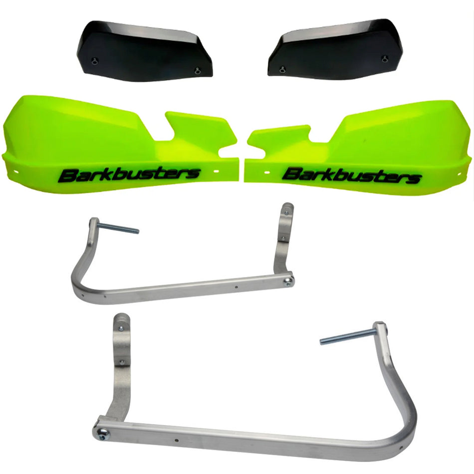 CUBRE PUÑOS ALUMINIO BMW F 700 GS 13-15 - F 800 GS 13-15 - F 800 GS ADVENTURE 14-15 - YAMAHA XT 1200Z SUPER TENERE 10-13 - AMARILLO FLUO/NEGRO (INCLUYE PLASTICOS VPS) - BARKBUSTERS