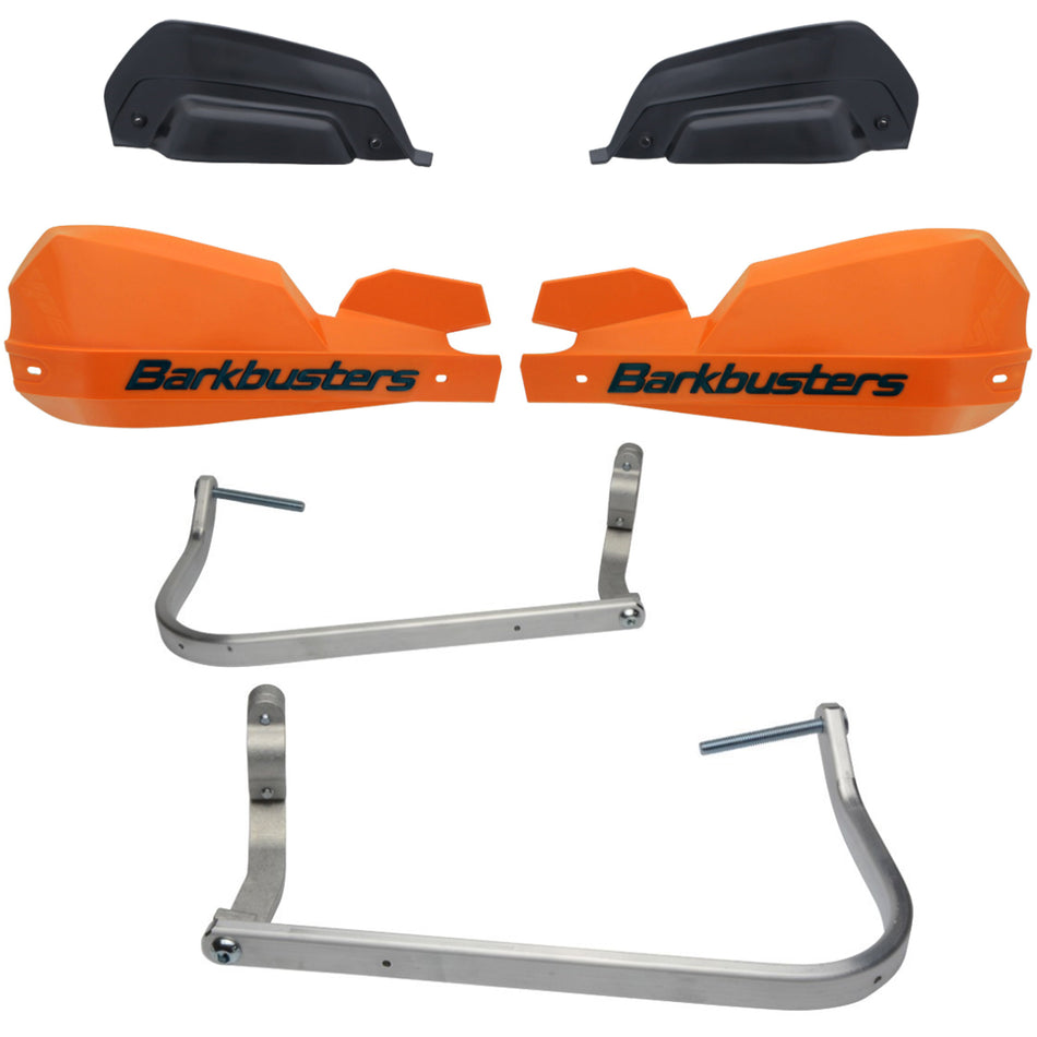 CUBRE PUÑOS ALUMINIO BMW F 700 GS 13-15 - F 800 GS 13-15 - F 800 GS ADVENTURE 14-15 - YAMAHA XT 1200Z SUPER TENERE 10-13 - NARANJA/NEGRO (INCLUYE PLASTICOS VPS) - BARKBUSTERS
