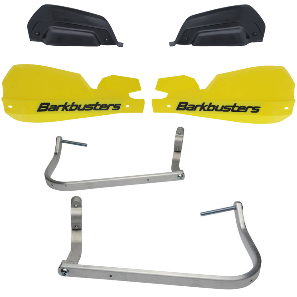 CUBRE PUÑOS ALUMINIO BMW F 700 GS 13-15 - F 800 GS 13-15 - F 800 GS ADVENTURE 14-15 - YAMAHA XT 1200Z SUPER TENERE 10-13 - AMARILLO/NEGRO (INCLUYE PLASTICOS VPS) - BARKBUSTERS