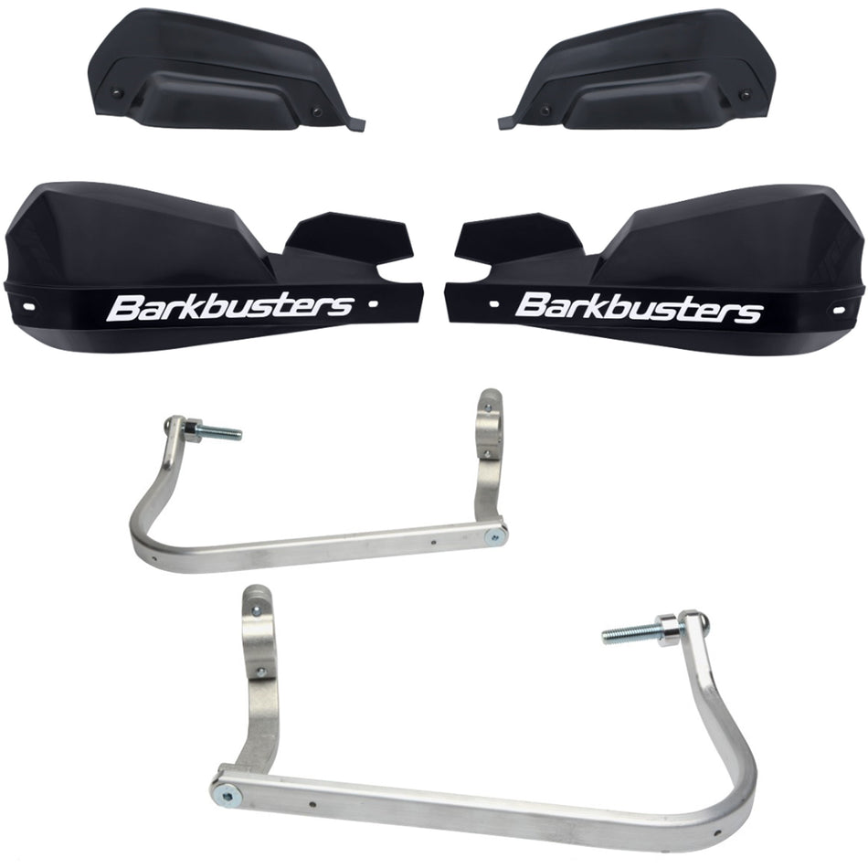 CUBRE PUÑOS ALUMINIO BMW R 1200 GS LC 13-18 - R 1200 GS LC ADVENTURE 14-19 - S 1000 XR - R 1200 R 15-18 - R 1250 R 19-24 - NEGRO/BLANCO [INCLUYE PLASTICOS VPS] - BARKBUSTERS
