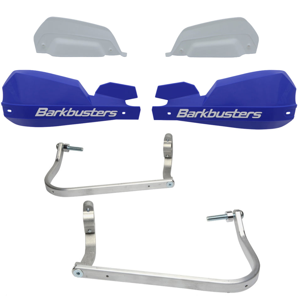 CUBRE PUÑOS ALUMINIO BMW R 1200 GS LC 13-18 - R 1200 GS LC ADVENTURE 14-19 - S 1000 XR - R 1200 R 15-18 - R 1250 R 19-24 - AZUL/BLANCO [INCLUYE PLASTICOS VPS] - BARKBUSTERS