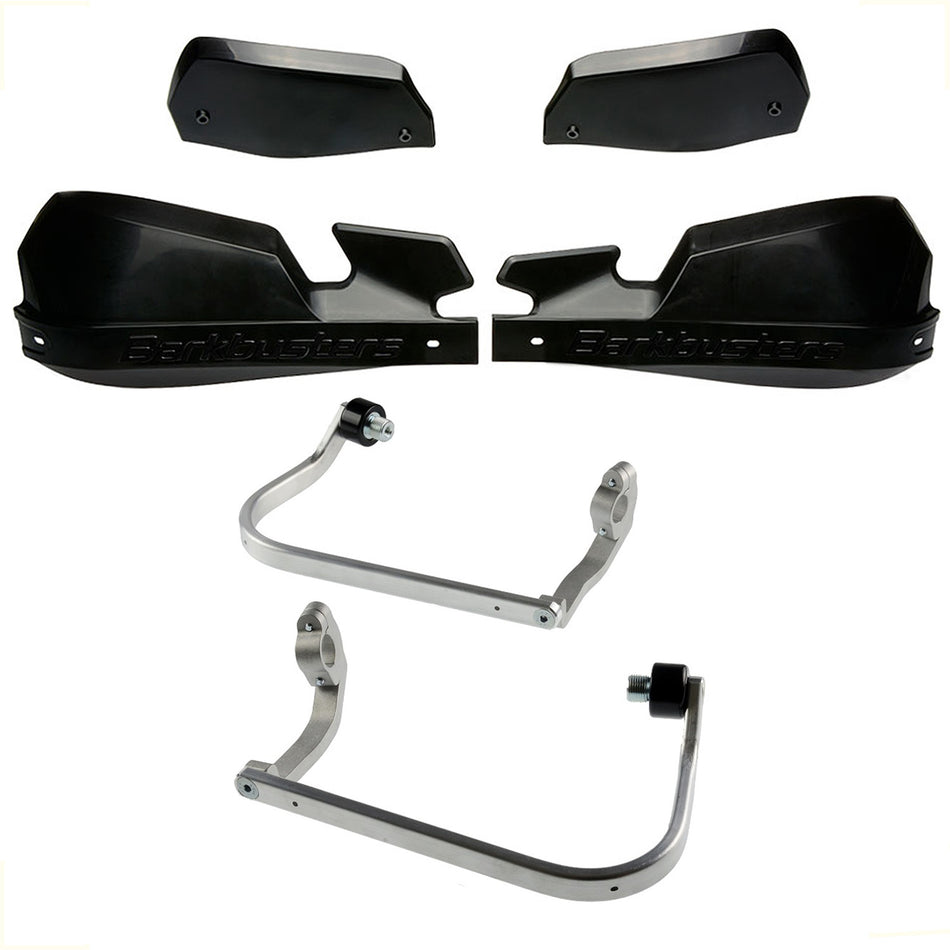 CUBRE PUÑOS ALUMINIO HONDA CRF 1000L AFRICA TWIN 16-25 - 1000L AFRICA TWIN ADVENTURE SPORTS 18-25 - XADV 750 17-20 - NEGRO/NEGRO [INCLUYE PLASTICOS VPS] - BARKBUSTERS