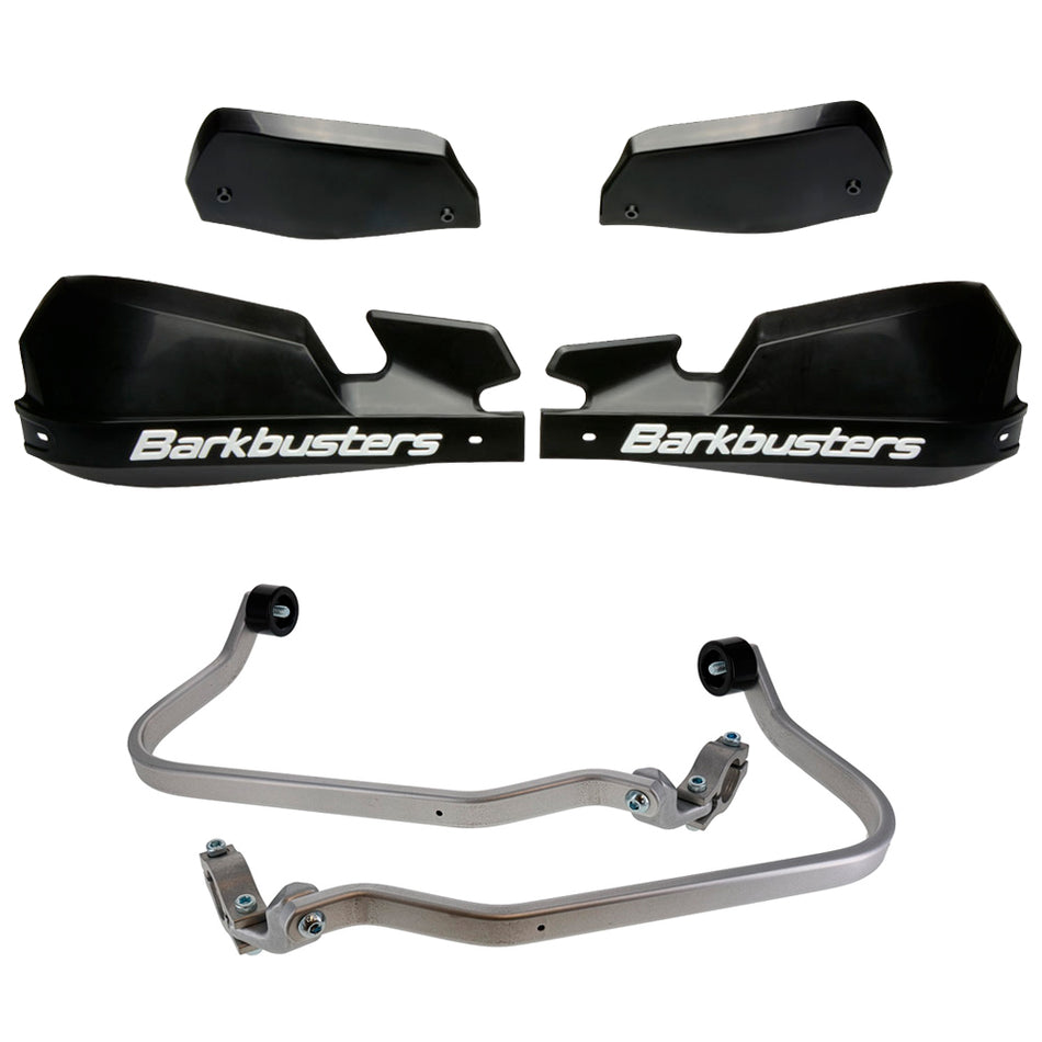 CUBRE PUÑOS ALUMINIO KAWASAKI KLZ VERSYS 1000 19-25 - NEGRO/BLANCO [INCLUYE PLASTICOS VPS] - BARKBUSTERS