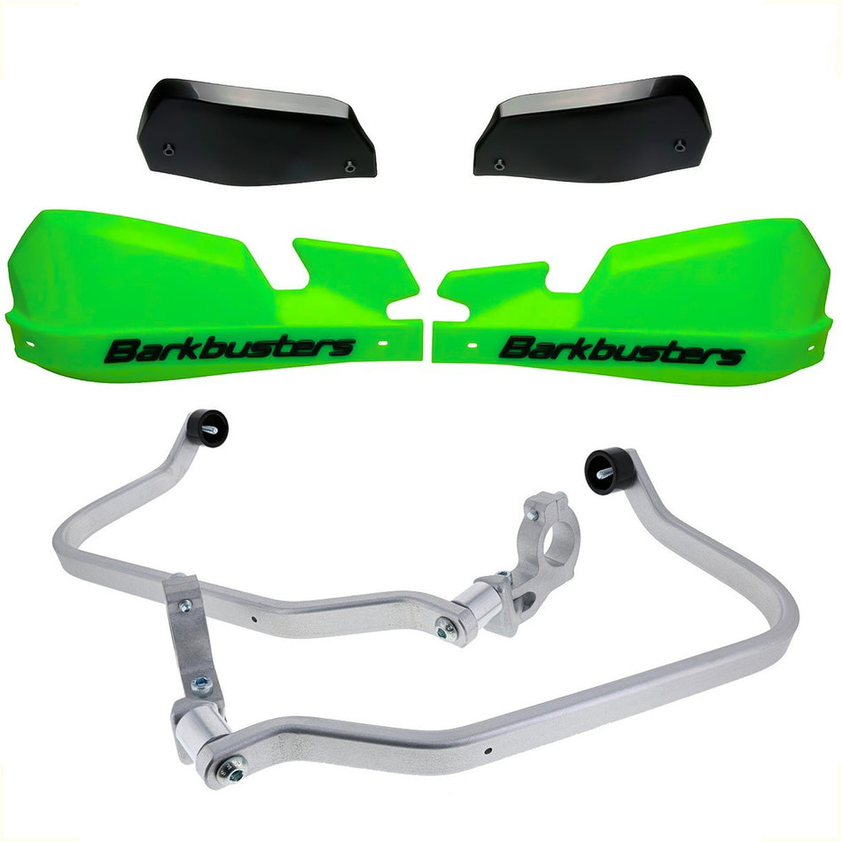 CUBRE PUÑOS ALUMINIO TRIUMPH SCRAMBLER 1200 - VERDE/NEGRO [INCLUYE PLASTICOS VPS] - BARKBUSTERS