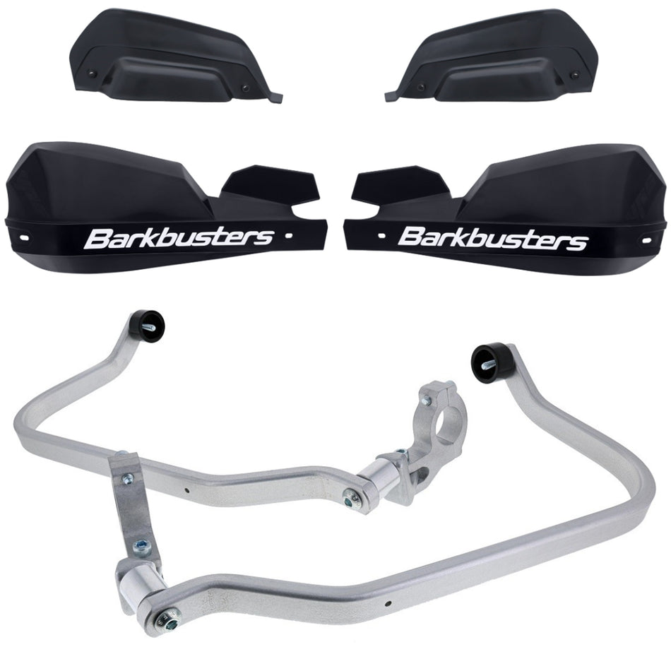 CUBRE PUÑOS ALUMINIO TRIUMPH SCRAMBLER 1200 - NEGRO/BLANCO [INCLUYE PLASTICOS VPS] - BARKBUSTERS