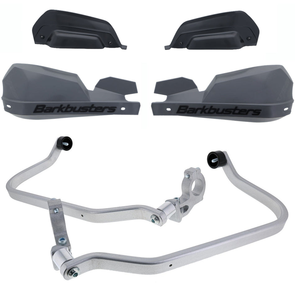 CUBRE PUÑOS ALUMINIO TRIUMPH SCRAMBLER 1200 - GRIS/NEGRO [INCLUYE PLASTICOS VPS] - BARKBUSTERS