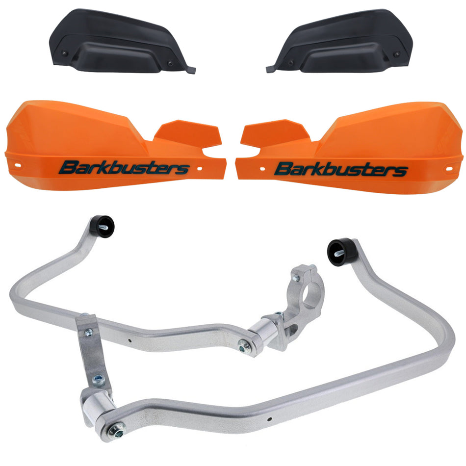 CUBRE PUÑOS ALUMINIO TRIUMPH SCRAMBLER 1200 - NARANJA/NEGRO [INCLUYE PLASTICOS VPS] - BARKBUSTERS