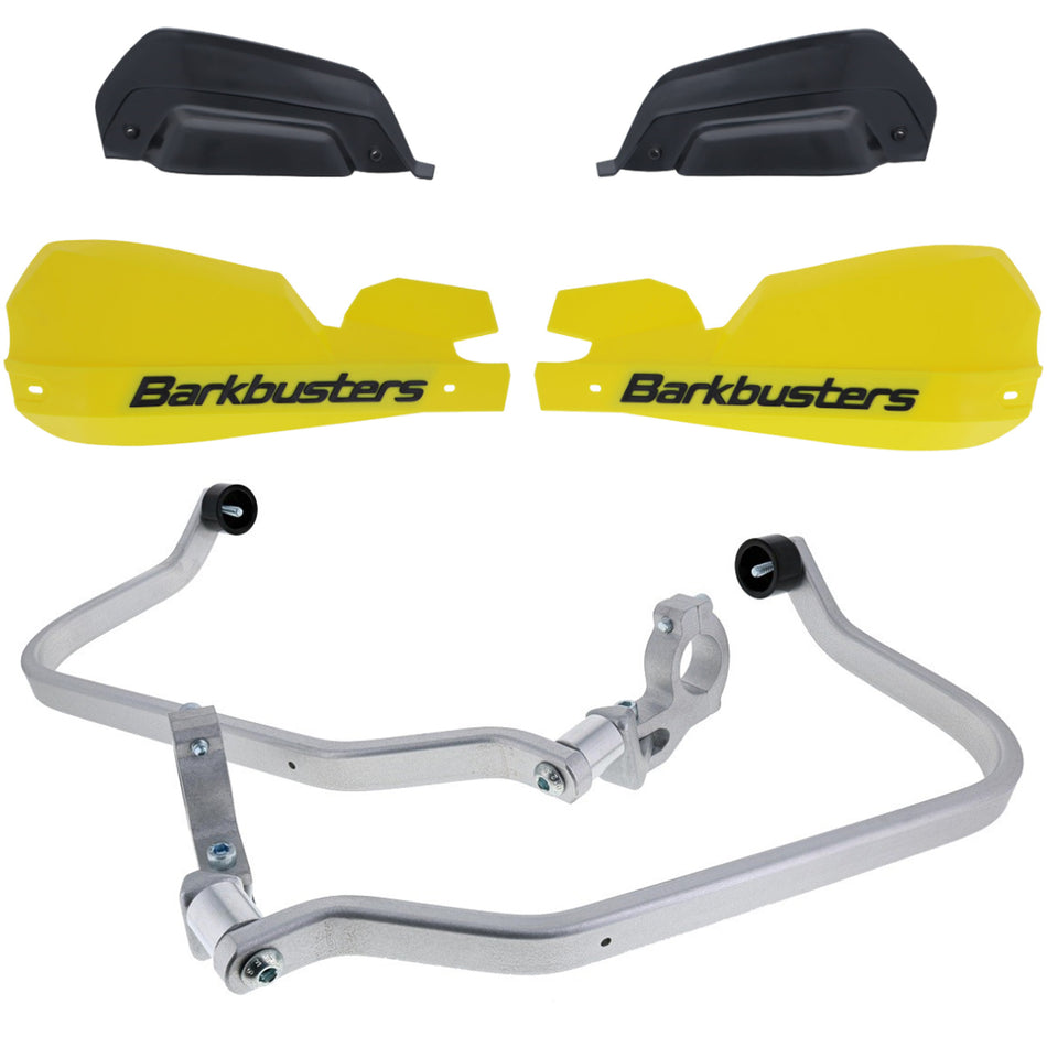 CUBRE PUÑOS ALUMINIO TRIUMPH SCRAMBLER 1200 - AMARILLO/NEGRO [INCLUYE PLASTICOS VPS] - BARKBUSTERS