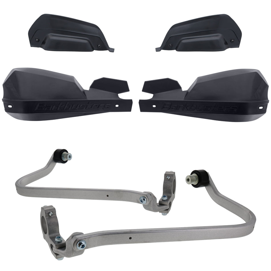CUBRE PUÑOS ALUMINIO HONDA CRF 1100 L AFRICA TWIN 1100 20-26 - NEGRO/NEGRO (INCLUYE PLASTICOS VPS) - BARKBUSTERS