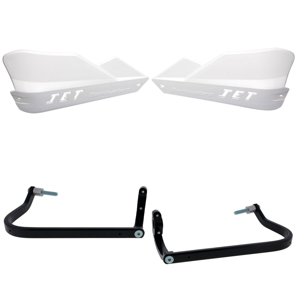 CUBRE PUÑOS ALUMINIO BMW F 750 GS - F 850 GS - F 850 GSA - R 1250 GS - R 1250 GSA - BLANCO (INCLUYE PLASTICOS JET) - BARKBUSTERS