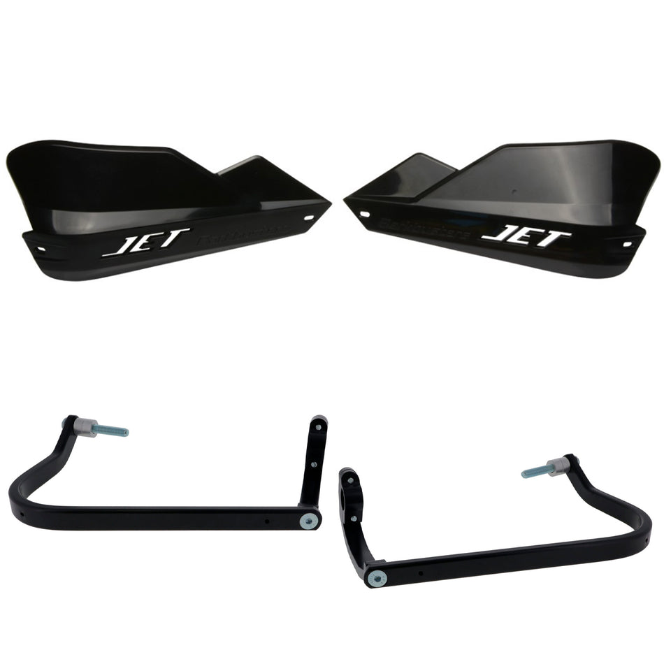 CUBRE PUÑOS ALUMINIO BMW F 750 GS - F 850 GS - F 850 GSA - R 1250 GS - R 1250 GSA - NEGRO (INCLUYE PLASTICOS JET) - BARKBUSTERS