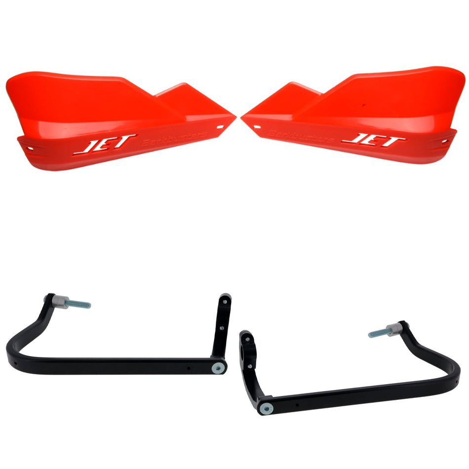 CUBRE PUÑOS ALUMINIO BMW F 750 GS - F 850 GS - F 850 GSA - R 1250 GS - R 1250 GSA - ROJO (INCLUYE PLASTICOS JET) - BARKBUSTERS