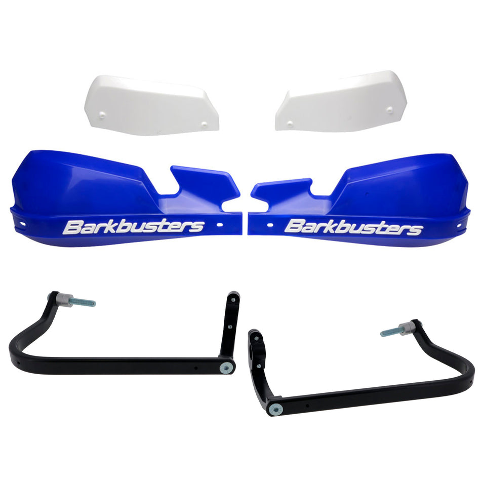 CUBRE PUÑOS ALUMINIO BMW F 750 GS - F 850 GS - F 850 GSA - R 1250 GS - R 1250 GSA - AZUL/BLANCO (INCLUYE PLASTICOS VPS) - BARKBUSTERS
