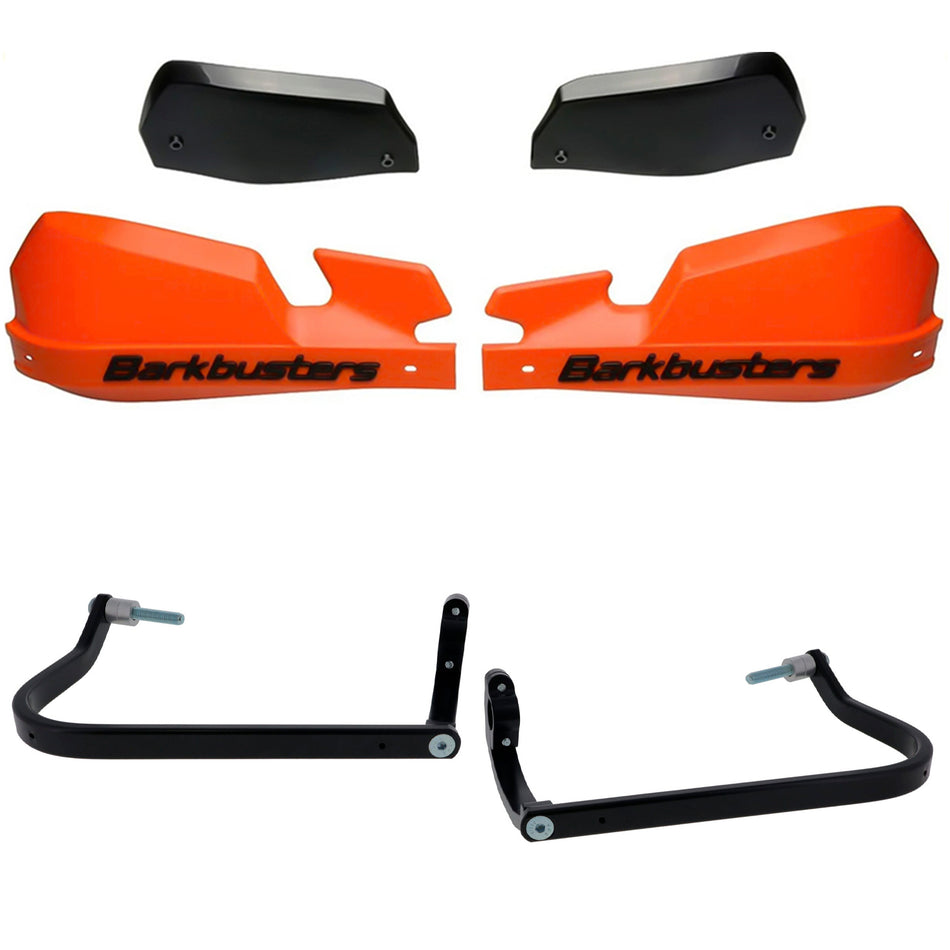 CUBRE PUÑOS ALUMINIO BMW F 750 GS - F 850 GS - F 850 GSA - R 1250 GS - R 1250 GSA - NARANJA/NEGRO (INCLUYE PLASTICOS VPS) - BARKBUSTERS