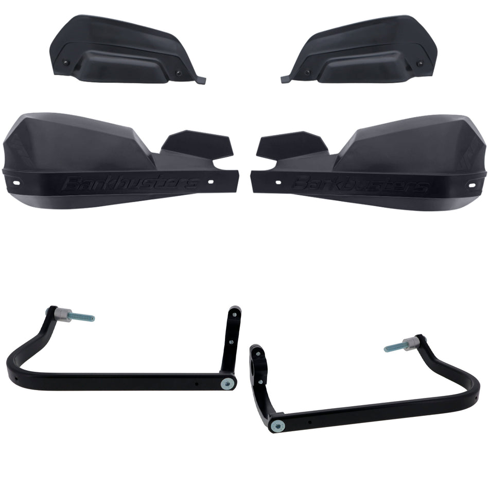 CUBRE PUÑOS ALUMINIO BMW F 750 GS - F 850 GS - F 850 GSA - R 1250 GS - R 1250 GSA - NEGRO/NEGRO (INCLUYE PLASTICOS VPS) - BARKBUSTERS