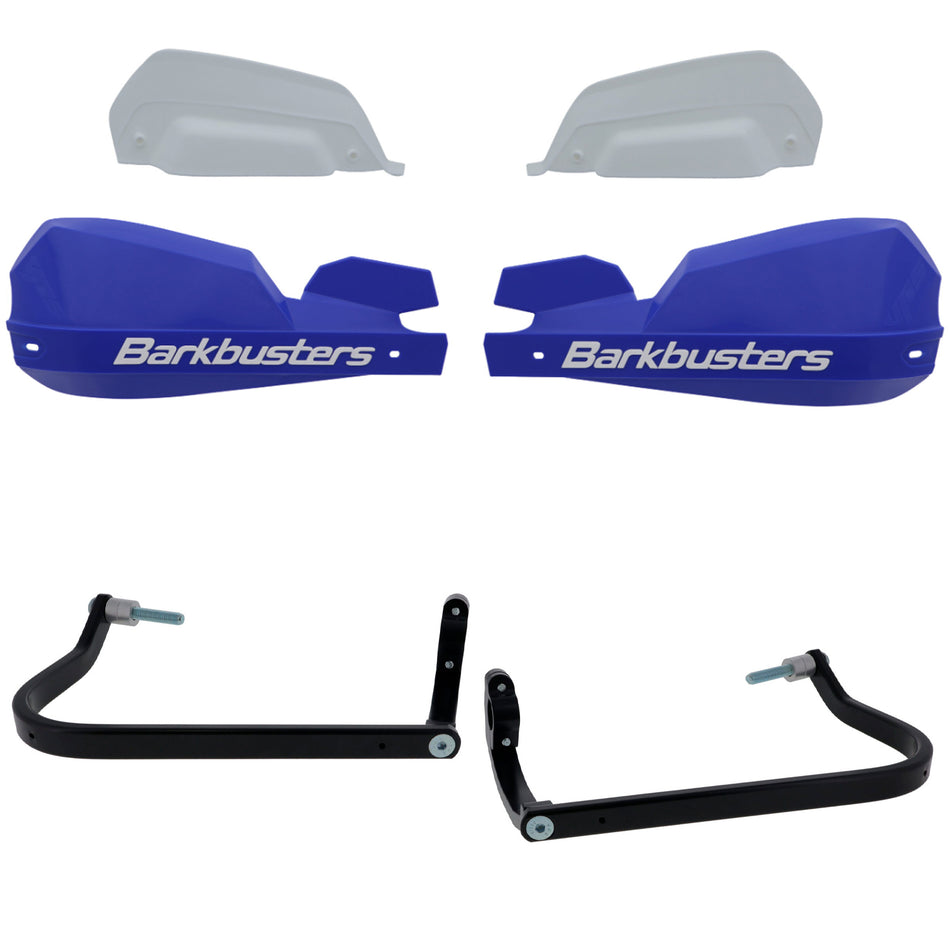 CUBRE PUÑOS ALUMINIO BMW F 750 GS - F 850 GS - F 850 GSA - R 1250 GS - R 1250 GSA - AZUL/BLANCO (INCLUYE PLASTICOS VPS) - BARKBUSTERS