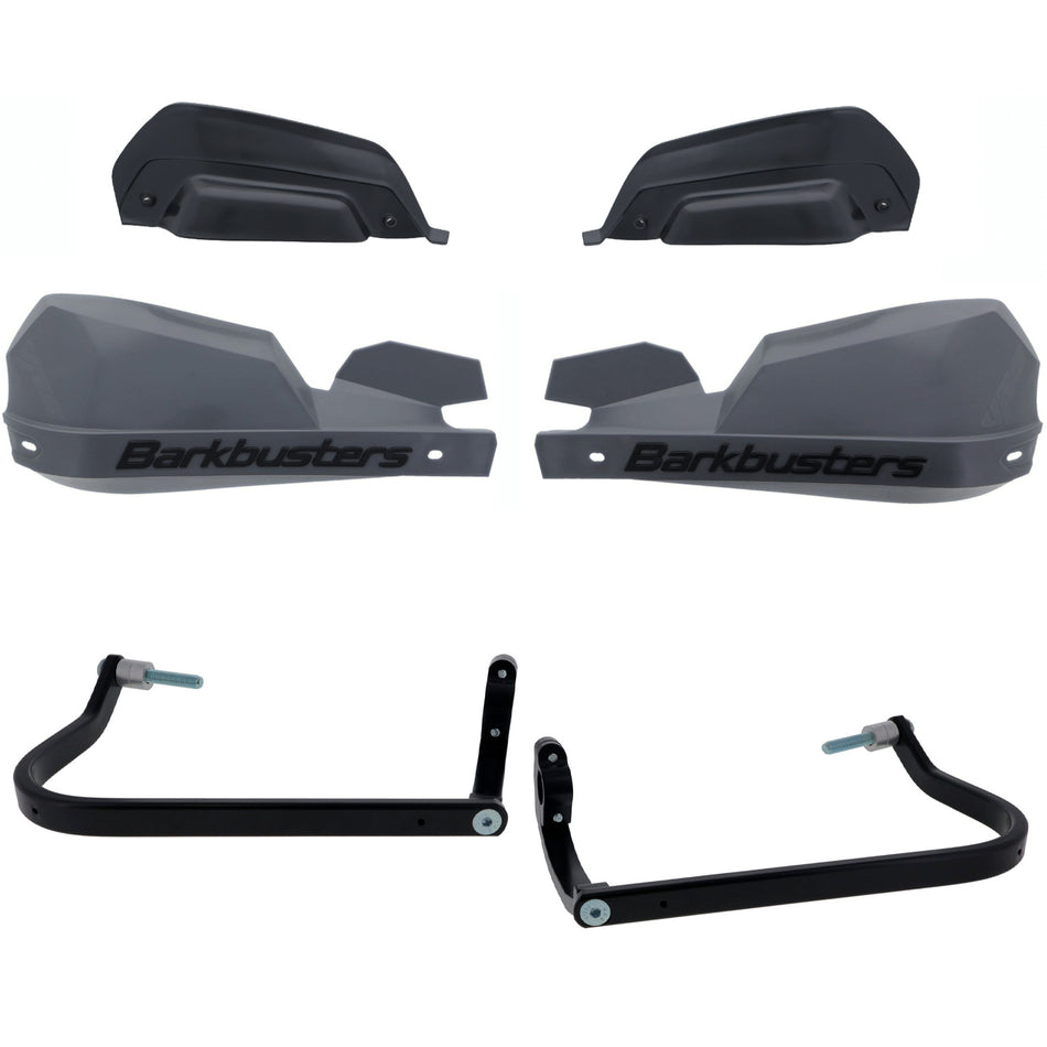 CUBRE PUÑOS ALUMINIO BMW F 750 GS - F 850 GS - F 850 GSA - R 1250 GS - R 1250 GSA - GRIS/NEGRO (INCLUYE PLASTICOS VPS) - BARKBUSTERS