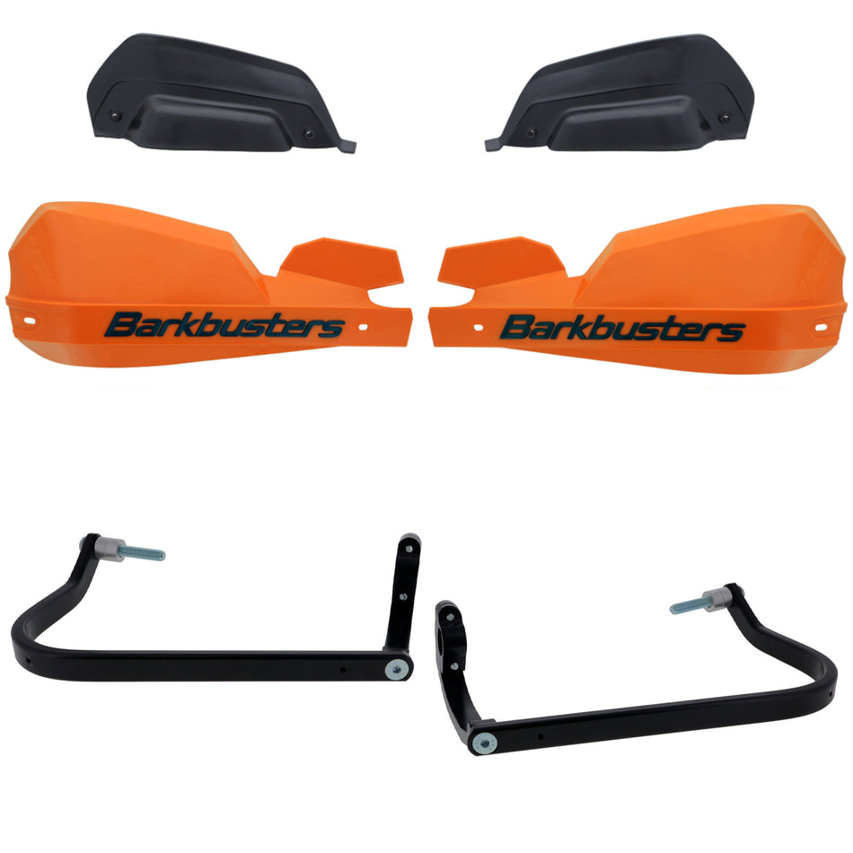 CUBRE PUÑOS ALUMINIO BMW F 750 GS - F 850 GS - F 850 GSA - R 1250 GS - R 1250 GSA - NARANJA/NEGRO (INCLUYE PLASTICOS VPS) - BARKBUSTERS