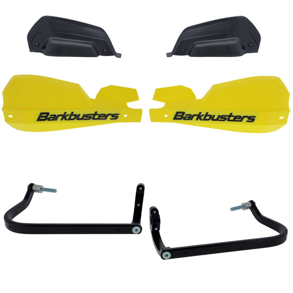 CUBRE PUÑOS ALUMINIO BMW F 750 GS - F 850 GS - F 850 GSA - R 1250 GS - R 1250 GSA - AMARILLO/NEGRO (INCLUYE PLASTICOS VPS) - BARKBUSTERS