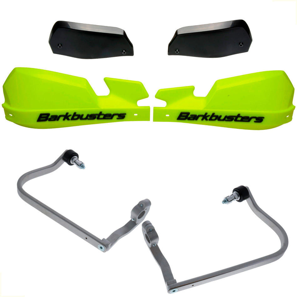 CUBRE PUÑOS ALUMINIO SUZUKI DL V-STROM 250 17-26 - DL V-STROM 1050 20-26 - AMARILLO FLUO/NEGRO (INCLUYE PLASTICOS VPS) - BARKBUSTERS