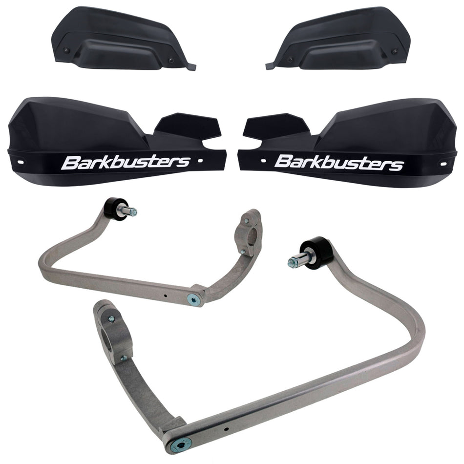 CUBRE PUÑOS ALUMINIO CF MOTO 450 MT - 800 MT - DUCATI MULTISTRADA V4 - V4 S - NEGRO/BLANCO (INCLUYE PLASTICOS VPS) - BARKBUSTERS