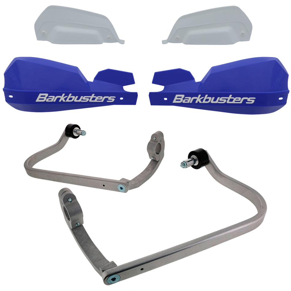 CUBRE PUÑOS ALUMINIO CF MOTO 450 MT - 800 MT - DUCATI MULTISTRADA V4 - V4 S - AZUL/BLANCO (INCLUYE PLASTICOS VPS) - BARKBUSTERS