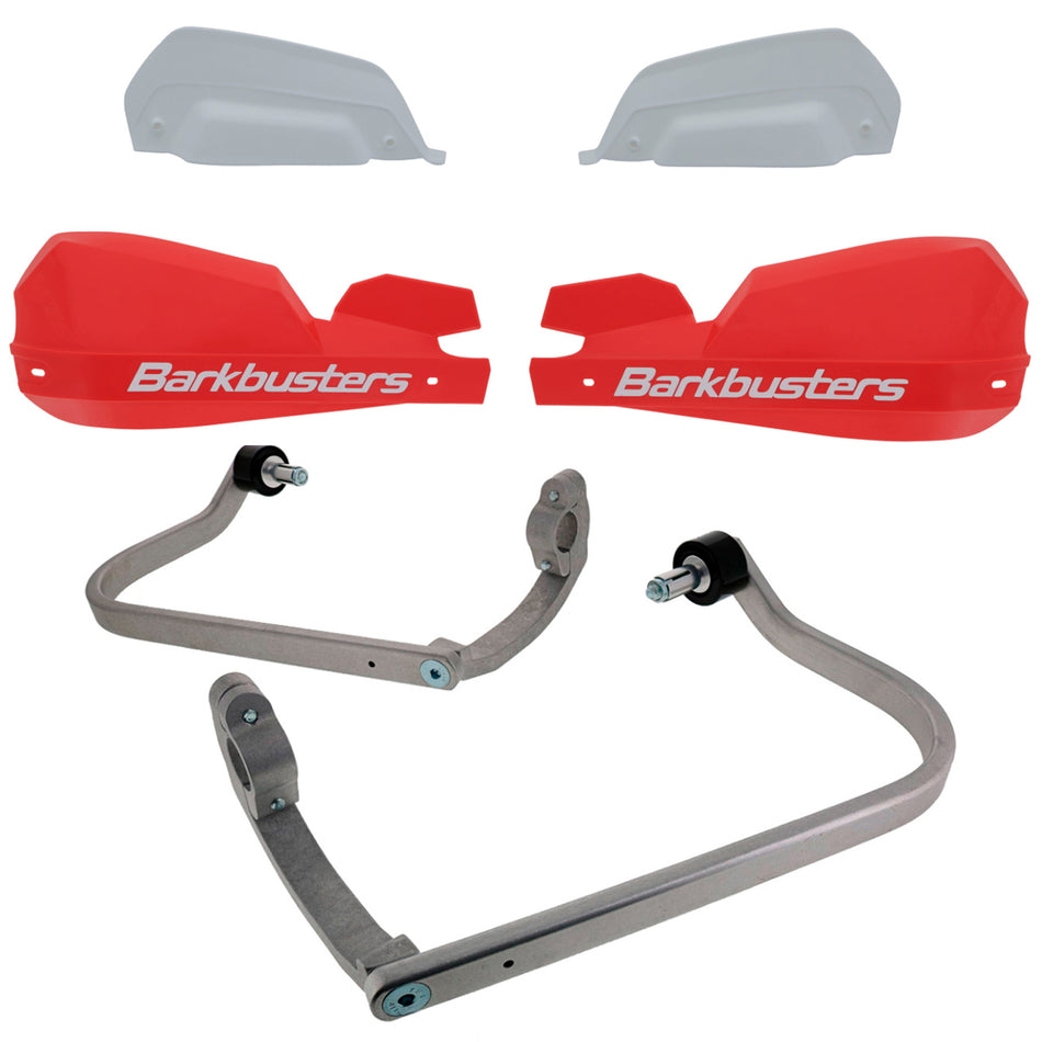 CUBRE PUÑOS ALUMINIO CF MOTO 450 MT - 800 MT - DUCATI MULTISTRADA V4 - V4 S - ROJO/BLANCO (INCLUYE PLASTICOS VPS) - BARKBUSTERS