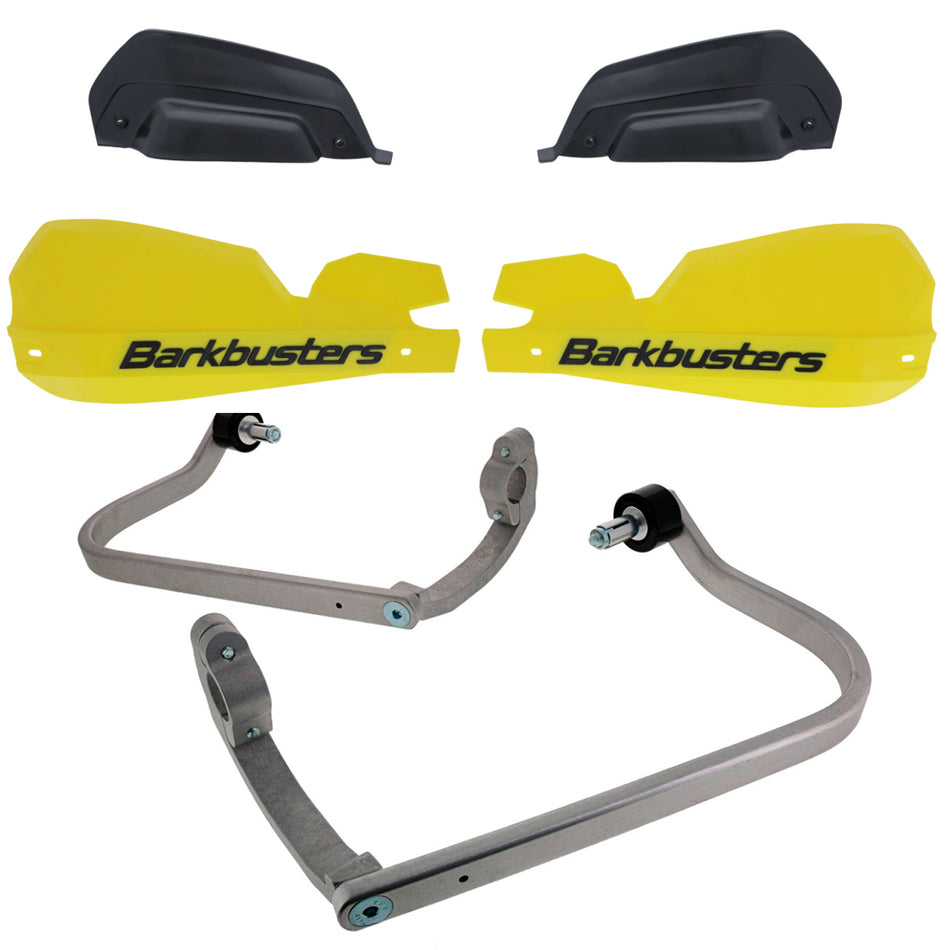 CUBRE PUÑOS ALUMINIO CF MOTO 450 MT - 800 MT - DUCATI MULTISTRADA V4 - V4 S - AMARILLO/NEGRO (INCLUYE PLASTICOS VPS) - BARKBUSTERS