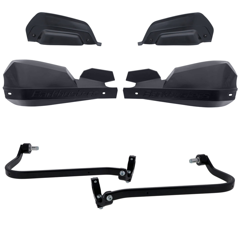 CUBRE PUÑOS ALUMINIO DUCATI DESERT X 22-26 - DESERT X RALLY 22-26 - NEGRO/NEGRO (INCLUYE PLASTICOS VPS) - BARKBUSTERS