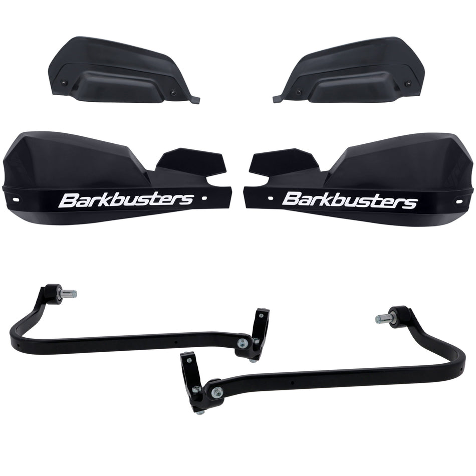 CUBRE PUÑOS ALUMINIO DUCATI DESERT X 22-26 - DESERT X RALLY 22-26 - NEGRO/BLANCO (INCLUYE PLASTICOS VPS) - BARKBUSTERS