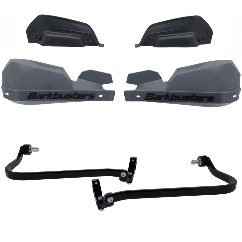 CUBRE PUÑOS ALUMINIO DUCATI DESERT X 22-26 - DESERT X RALLY 22-26 - GRIS/NEGRO (INCLUYE PLASTICOS VPS) - BARKBUSTERS