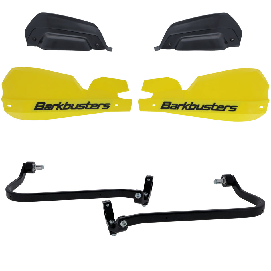 CUBRE PUÑOS ALUMINIO DUCATI DESERT X 22-26 - DESERT X RALLY 22-26 - AMARILLO/NEGRO (INCLUYE PLASTICOS VPS) - BARKBUSTERS
