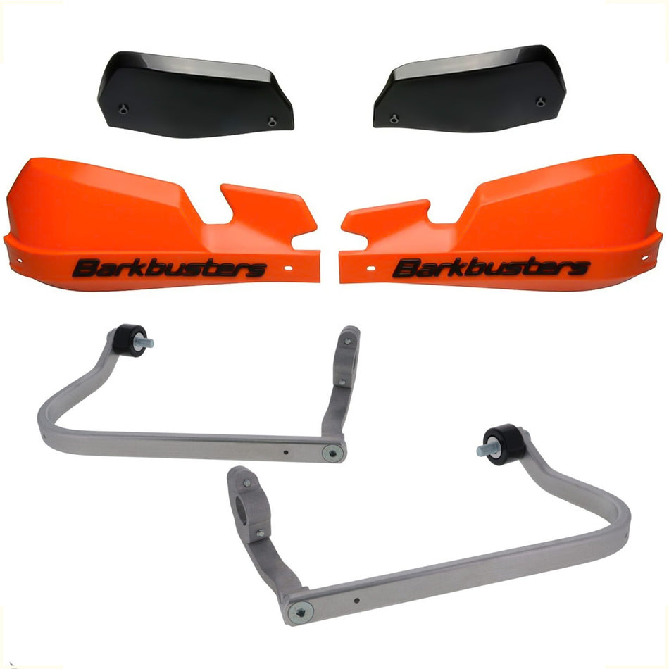 CUBRE PUÑOS ALUMINIO SUZUKI V-STROM 1050 DE 23-26 - V-STROM 800 24-26 - NARANJA/NEGRO [INCLUYE PLASTICOS VPS] - BARKBUSTERS