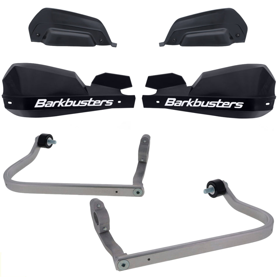 CUBRE PUÑOS ALUMINIO SUZUKI V-STROM 1050 DE 23-26 - V-STROM 800 24-26 - NEGRO/BLANCO [INCLUYE PLASTICOS VPS] - BARKBUSTERS