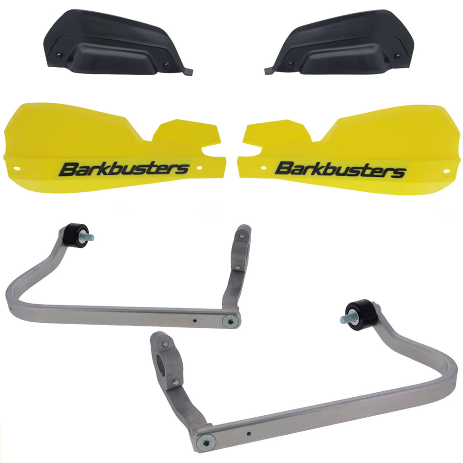 CUBRE PUÑOS ALUMINIO SUZUKI V-STROM 1050 DE 23-26 - V-STROM 800 24-26 - AMARILLO/NEGRO [INCLUYE PLASTICOS VPS] - BARKBUSTERS