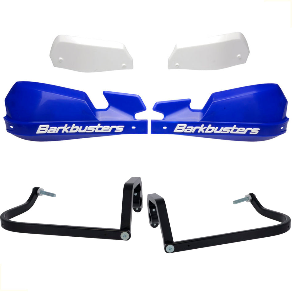 CUBRE PUÑOS ALUMINIO BMW R 1300 GS - 1300 GS ADVENTURE - AZUL/BLANCO (INCLUYE PLASTICOS VPS) - BARKBUSTERS