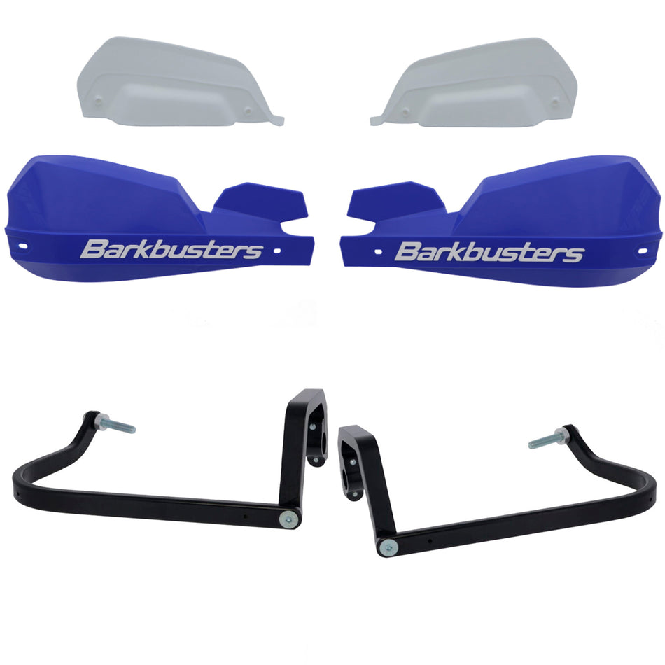 CUBRE PUÑOS ALUMINIO BMW R 1300 GS - 1300 GS ADVENTURE - AZUL/BLANCO (INCLUYE PLASTICOS VPS) - BARKBUSTERS