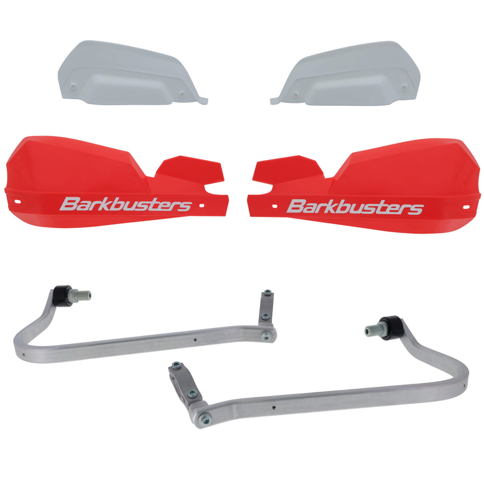 CUBRE PUÑOS ALUMINIO YAMAHA XTZ TENERE 700 25-27 - ROJO/BLANCO (INCLUYE PLASTICOS VPS) - BARKBUSTERS