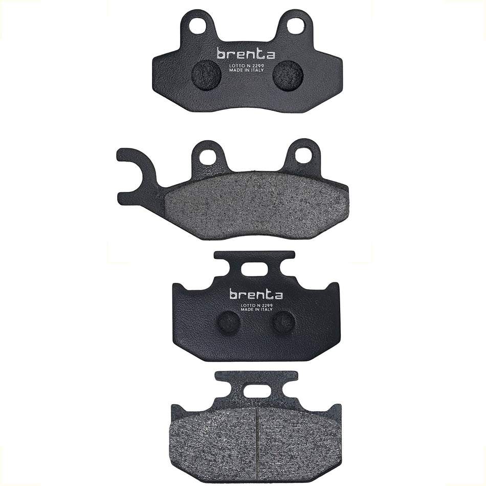 KIT BALATAS FRENO DELANTERO Y TRASERO  KAWASAKI KX 125 89-93 - KX 250 89-93 - SUZUKI RM 125 89-90 - ORGANICA - BRENTA