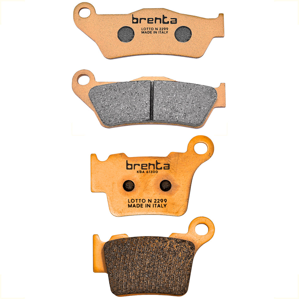 KIT BALATAS FRENO DELANTERO Y TRASERO KTM EXC/EXC-F - XC/XC-F - SX/SX-F - XC-W/XCW-F - GAS GAS MC 85 21-24 MC/MC F - EC/EC F - HUSQVARNA TC 85 21-26 - TE/FE TC/FC - SINTERIZADA - BRENTA