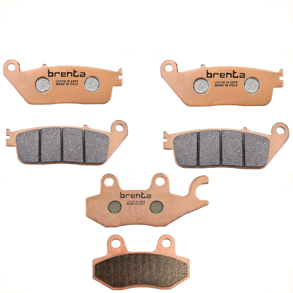 KIT BALATAS FRENO DELANTERO Y TRASERO - SINTERIZADAS - BRENTA 4059/FA226/07HO30 - 4063/FA135/FA214/07SU12 - ITALIA